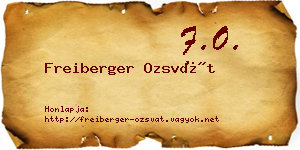 Freiberger Ozsvát névjegykártya